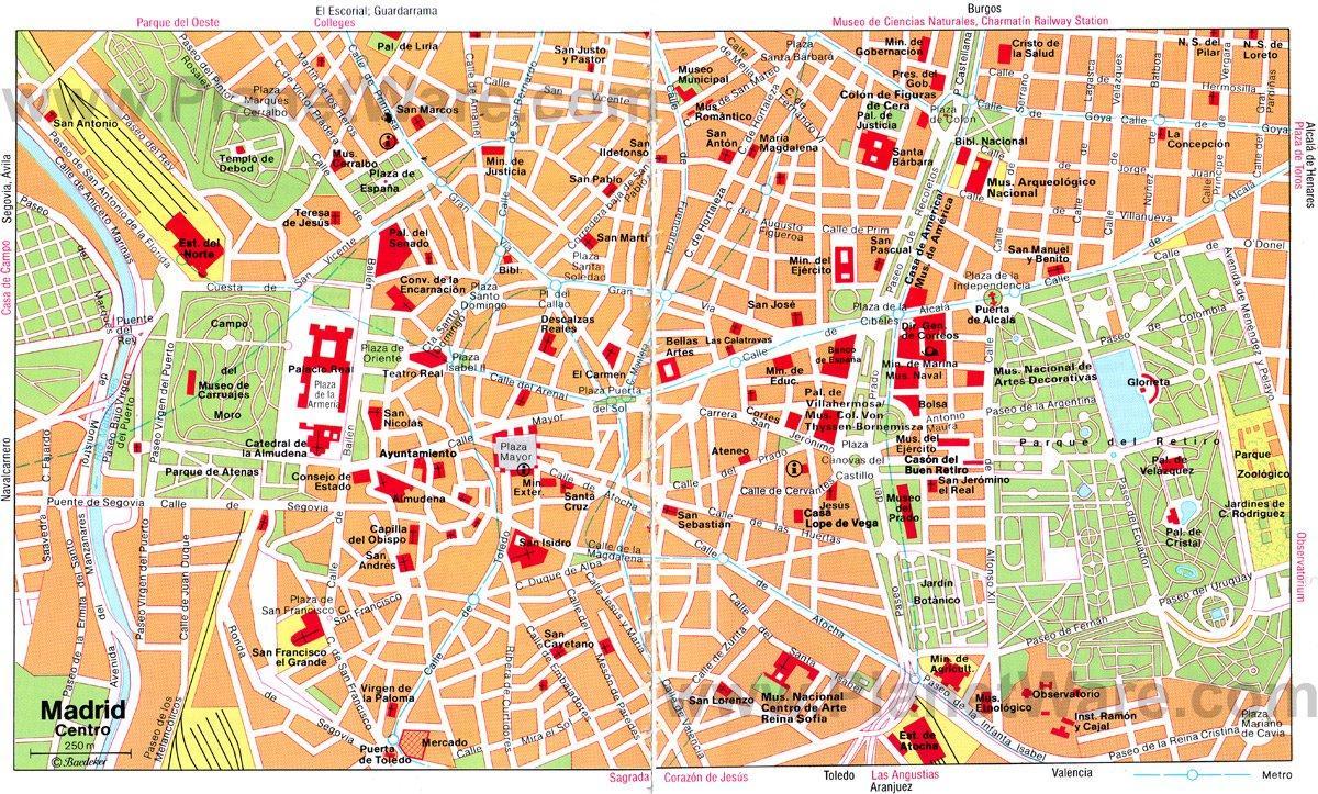 карта Бургундыі вуліца Мадрыд, Іспанія
