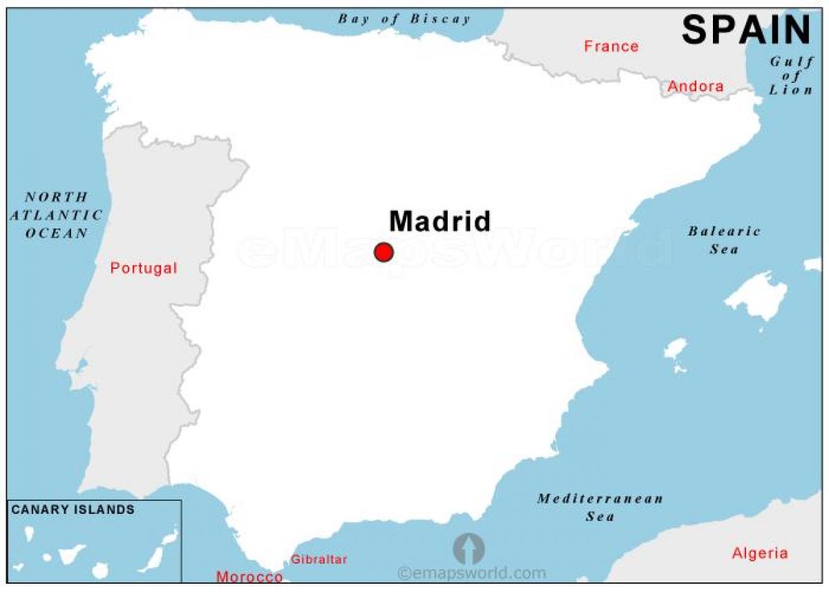 карта сталіцы Іспаніі