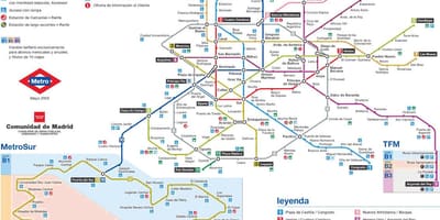 Мадрыд метро карта