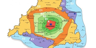 Мадрыдзе, зона t карту