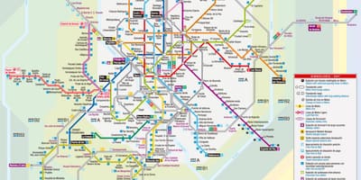 Карта Мадрыда на трамваі