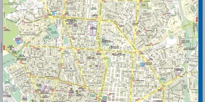 Карта вуліц Мадрыда да цэнтра горада 