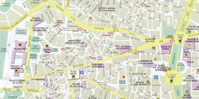 Мадрыд карта ў цэнтры горада